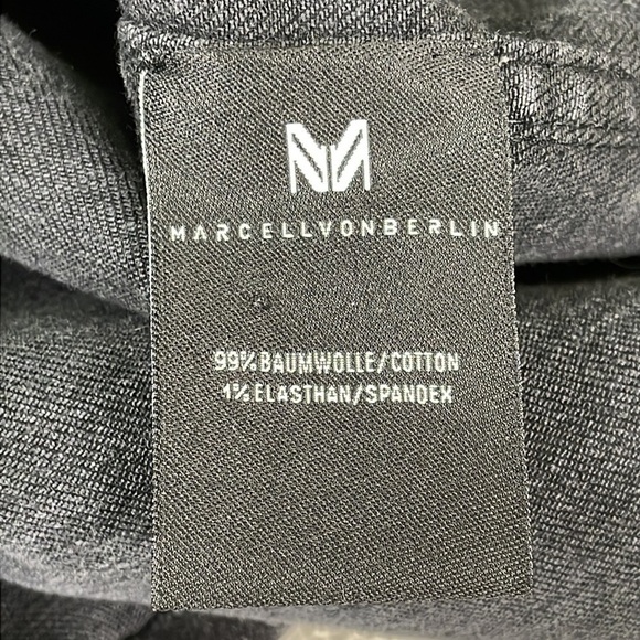 NWT Marcell Von Berlin Black Denim Button Front Jacket Shark Back Streetwear - Picture 10 of 12